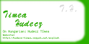 timea hudecz business card