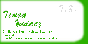 timea hudecz business card